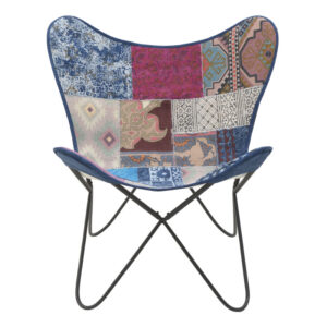 INART ΚΑΡΕΚΛΑ ΠΕΤΑΛΟΥΔΑ ΜΕΤΑΛ/ΥΦΑΣΜ. PATCHWORK 65X74X85/44 | homidoo.gr