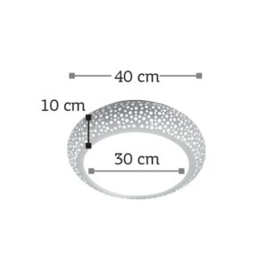 Inlight Μοντέρνο Φωτιστικό Πλαφονιέρα Οροφής Φ40cm Γύψινο Λευκό 42155-Β | homidoo.gr