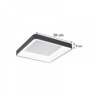 Inlight Φωτιστικό Οροφής Πλαφονιέρα LED Από Μέταλλο Και Ακρυλικό Μαύρο 42173-Α | homidoo.gr