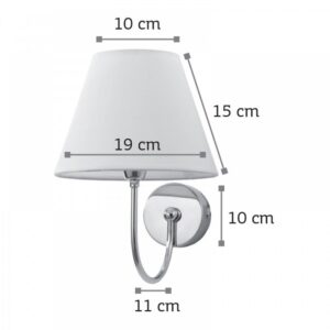 Inlight Φωτιστικό Επιτοίχιο Απλίκα Φ19cm Οξυντέ - Λευκό 43022 - Image 4