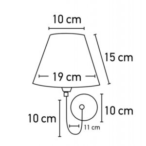 Inlight Φωτιστικό Επιτοίχιο Απλίκα Φ19cm Οξυντέ - Λευκό 43022 - Image 5
