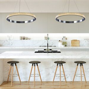 Inlight Φωτιστικό Κρεμαστό LED Από Μαύρο Αλουμίνιο Και Ακρυλικό 6032-B | homidoo.gr