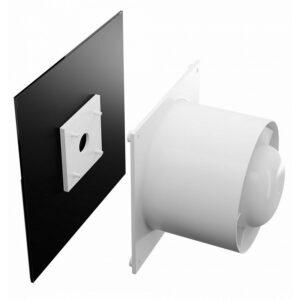 Dospel Εξαεριστήρας Τοίχου Veroni Glass WCH Φ100mm Με Χρονοκαθυστέρηση Και Υγρασιόμετρο 007-7610B Μαύρος 6650077610B - Image 4