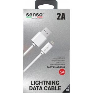 Senso Καλώδιο USB-A Σε Lightning 1m Fast Charge 2Α Λευκό SDC1LW | homidoo.gr