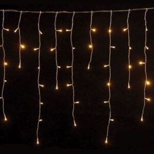 Magic Christmas Βροχή 100 LED Θερμό Λευκό 180X60cm Επέκταση ΄Εως 3Τμχ. Διαφανές Καλώδιο 600-11351 | homidoo.gr