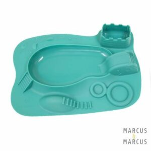 Marcus & Marcus Πιάτο Σιλικόνης 6m+ 17x19x4cm Amusemat Τιρκουάζ MNMBB06-EP - Image 5