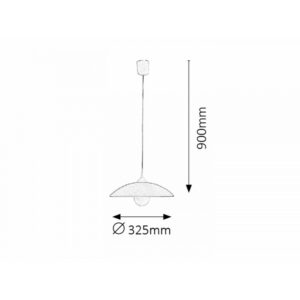 Rabalux Cupola Range Κρεμαστό Μονόφωτο Φ32.5xΠ90cm Γκρι 1408 | homidoo.gr