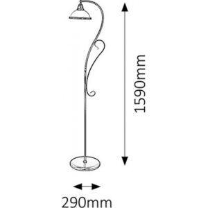 Rabalux Elisett Δαπέδου Φωτιστικό Π29xY159cm Λευκό-Μπρονζέ 2758 | homidoo.gr