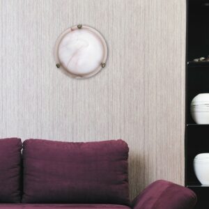 Rabalux Alabastro Πλαφονιέρα Φ30cm Καφέ-Λευκό 3253 | homidoo.gr
