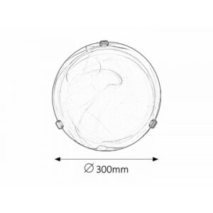 Rabalux Alabastro Πλαφονιέρα Φ30cm Καφέ-Λευκό 3253 | homidoo.gr