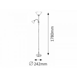 Rabalux Action Φωτιστικό Δαπέδου Φ24.2xY178cm Μαύρο-Λευκό 4062 | homidoo.gr