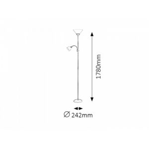 Rabalux Action Φωτιστικό Δαπέδου Φ24.2xY17.8cm Λευκό-Μπλε 4187 | homidoo.gr