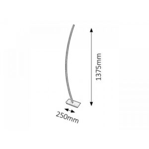 Rabalux Addison Φωτιστικό Δαπέδου LED 26w Με Ράβδο Φ25xY137.5cm Σε Κυρτό Σχήμα 4490 - Image 4