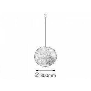 Rabalux Φωτιστικό Μπάλα Rice Φ30cm Λευκό 4894 - Image 4