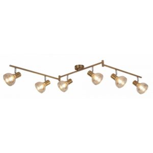 Rabalux Holly Σποτ Εξαπλό Πλάτους 150cm Antique Gold 5553 | homidoo.gr
