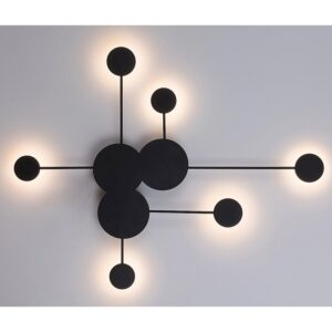 Rabalux Φωτιστικό Επιτοίχιο Εξάφωτο LED Amadeo Μαύρο 6260 | homidoo.gr