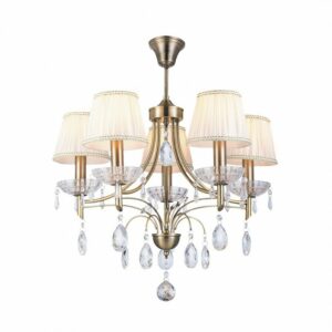 Rabalux Claudia Πεντάφωτο Κρεμαστό Π65xY110cm Μπρονζέ-Εκρού 7279 | homidoo.gr