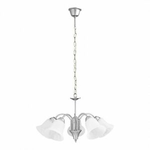 Rabalux Francesca Κρεμαστό Πεντάφωτο Π60xY90cm Χρώμιο-Λευκό 7365 | homidoo.gr