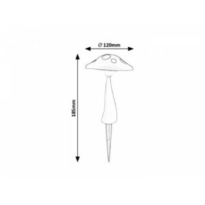 Rabalux Funghetto Φωτιστικό LED Φ12xY18.5cm Ηλιακής Ενέργειας 7877 | homidoo.gr
