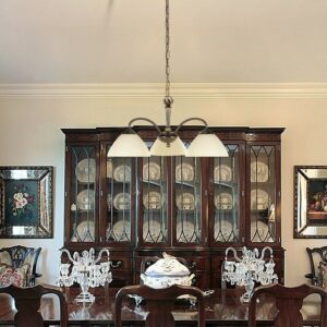 Rabalux Regina Τρίφωτο Κρεμαστό Π52xY90cm Μπρονζέ-Μπεζ 8173 | homidoo.gr