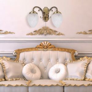 Rabalux Annabella Απλίκα Δίφωτη Πλάτους 37cm Λευκό-Μπρονζέ 8632 | homidoo.gr