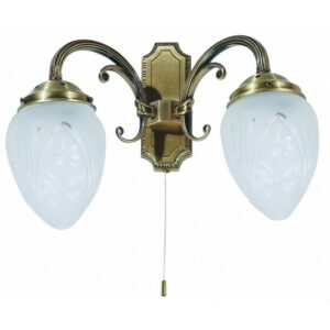 Rabalux Annabella Απλίκα Δίφωτη Πλάτους 37cm Λευκό-Μπρονζέ 8632 | homidoo.gr