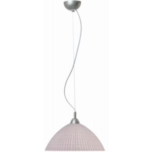 Arkolight Φωτιστικό Κρεμαστό 1xΕ27 Φ36cm Μοντέρνο Γυάλινο Λιλά-Ασημί Σ1126-1/36