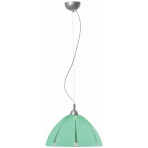 Arkolight Φωτιστικό Κρεμαστό 1xE27 Φ36cm Μοντέρνο Γυάλινο Βεραμάν-Ασημί Σ1147-4/36