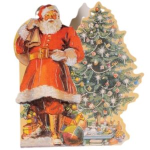 Mamelok Χριστουγεννιάτικη Κάρτα Ανάγλυφη 'Αη Βασίλης - Δένδρο' 94118 | homidoo.gr