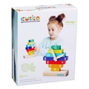 Cubika Ξύλινα Τουβλάκια 'Ρολόι' 10Τμχ 19x15cm 14354 - Image 5