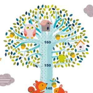 Djeco Αυτοκόλλητο Αναστημόμετρο Υ160cm 'Ζωάκια Στο Δέντρο' 04039 | homidoo.gr