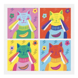 Djeco Inspired by - Δημουργώ Με Αυτοκόλλητα 'Warhol - Pop Πορτραίτα Ζώων' 09371 | homidoo.gr