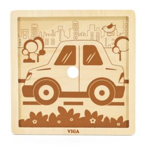 Viga Ξύλινο Παζλ 9 Τεμαχίων 'Αυτοκίνητο' 51444 | homidoo.gr