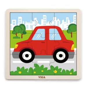 Viga Ξύλινο Παζλ 9 Τεμαχίων 'Αυτοκίνητο' 51444 | homidoo.gr