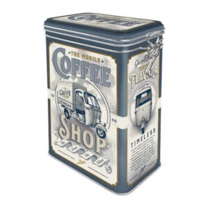 Nostalgic Μεταλλικό Κουτί Καπάκι Με Κλιπ 18x10x7.5cm 1.3lt  Ape - Coffee Shop 31123 | homidoo.gr