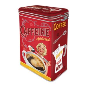 Nostalgic Μεταλλικό Κουτί Καπάκι Με Κλιπ 18x10x7.5cm 1.3lt  Say it 50's Hot Coffee Now 31126 | homidoo.gr