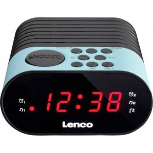 Lenco Επιτραπέζιο Ραδιορολόϊ Μπαταρίας - Ρεύματος Με Ξυπνητήρι Μπλε CR-07BU | homidoo.gr