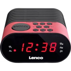 Lenco Επιτραπέζιο Ραδιορολόϊ Μπαταρίας - Ρεύματος Με Ξυπνητήρι Ροζ CR-07PK | homidoo.gr