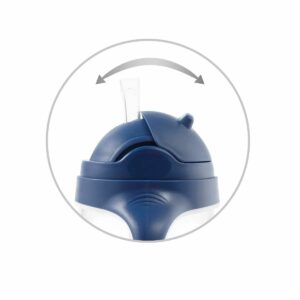 BabyOno Εκπαιδευτικό Ποτήρι Με Καλαμάκι 240ml Μπλε BN1464-02 - Image 4