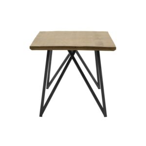 INART ΤΡΑΠΕΖΑΡΙΑ ΞΥΛΙΝΗ/ΜΕΤΑΛΛΙΚΗ ΜΑΥΡΗ/NATURAL 160Χ90Χ76 | homidoo.gr