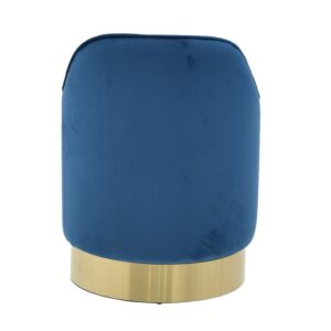 Inart Σκαμπώ Βελούδινο Φ40x55cm Μπλε-Χρυσαφί 3-50-512-0040 - Image 6