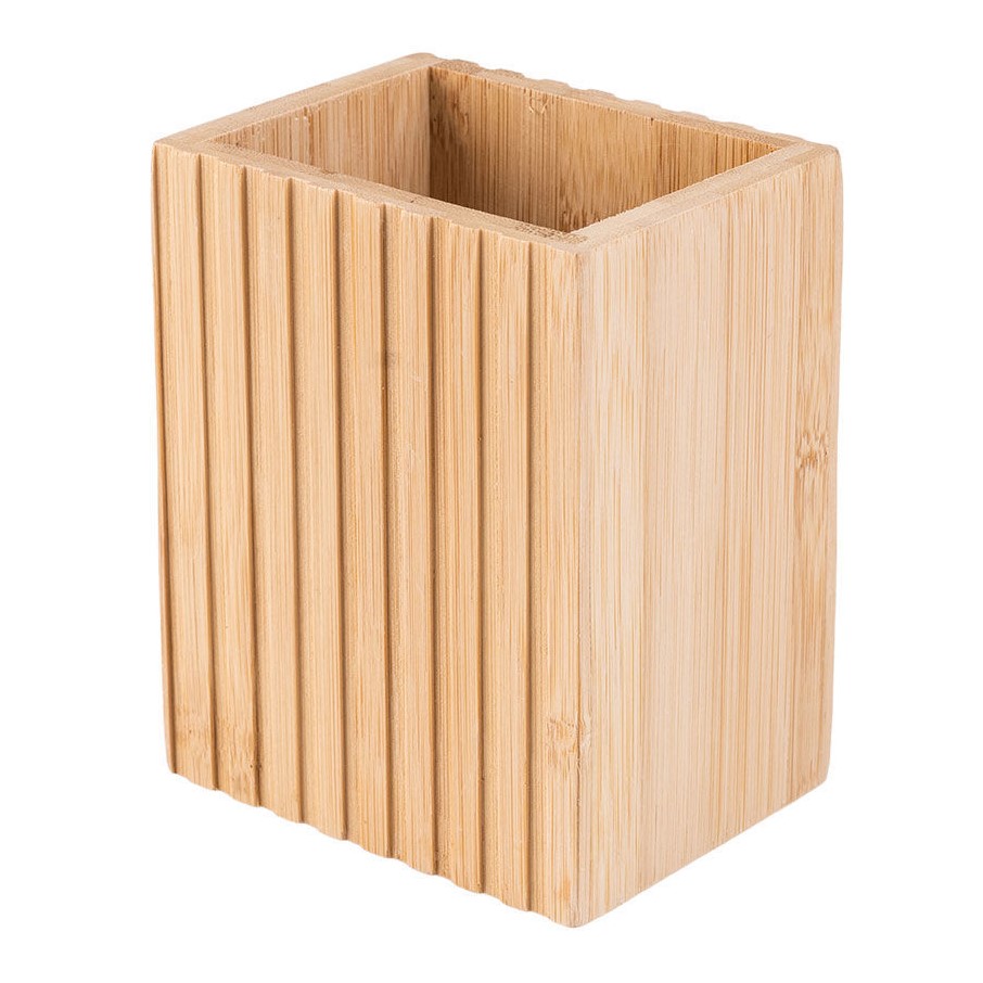 02-13097_-bamboo-essentials-83x65x103cm Estia Θήκη Οδοντόβουρτσας Bamboo Essentials Τετράγωνη 8.3x6.5x10.3cm 02-13097 - Image 1