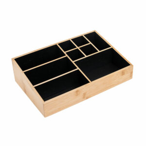 Estia Θήκη Οργάνωσης Καλλυντικών Bamboo Essentials 9 Θέσεων 33x21x9cm 02-13127
