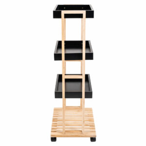 Estia Τρόλεϊ Κουζίνας Bamboo Essentials 4 Επιπέδων 40x30x88cm Μαύρο-Φυσικό 01-13035 - Image 3