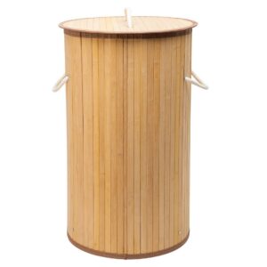 Estia Καλάθι Απλύτων Bamboo Essentials Πτυσσόμενο 57lt Στρογγυλό 02-12823