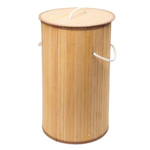 Estia Καλάθι Απλύτων Bamboo Essentials Πτυσσόμενο 57lt Στρογγυλό 02-12823 - Image 2