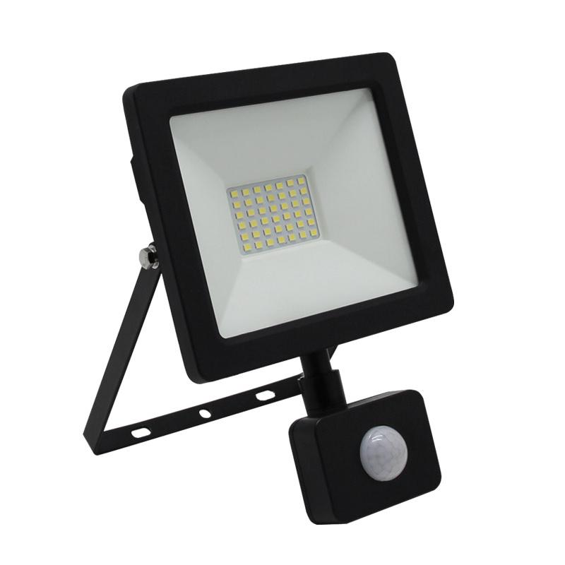 3-3903011 Adeleq Προβολέας LED SMD 30W Με Ανιχνευτή Κίνησης 4100K IP65 Μαύρο Με 50cm Καλώδιο 3-3903011 - Image 1