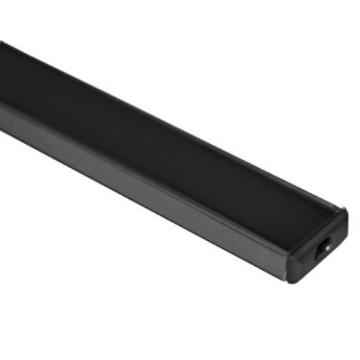 30-0555021 Adeleq Προφίλ Επίτοιχο 2m Για Ταινίες Έως 13mm 5Τμχ W17.4xH7mm Μαύρο 30-0555021 - Image 1