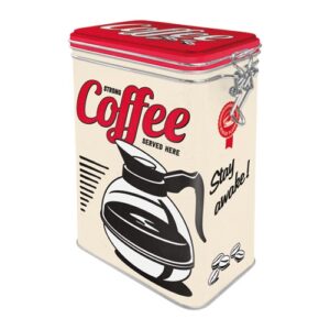 Nostalgic Μεταλλικό Κουτί 1.3L - Καπάκι Με Κλιπ - USA Strong Coffee Served Here 31105