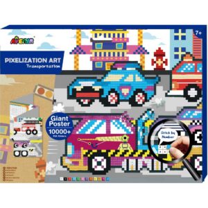 Avenir Παιδικό Παζλ Με Αυτοκόλλητα Pixelation Art - Transportation 60307
